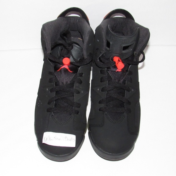 Nike Air Jordan 6 VI Retro Infrared Black 384665-023 Size 7Y Womens Size 8.5 - Picture 3 of 9